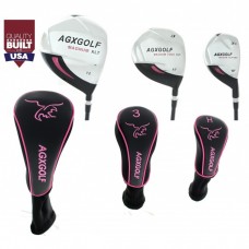 LADIES MAGNUM XLT 3 PIECE WOODS SET: DRIVER  3 WOOD & 3 HYBRID IRON. LEFT or RIGHT HAND, AVAILABLE IN ALL TALL, PETITE, & REGULAR LENGTH. 